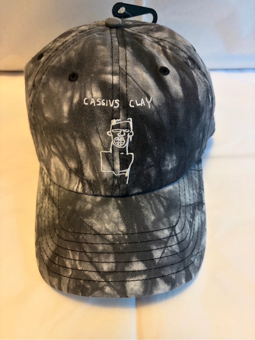 NWT Cassius Clay Black Tie-Dye Baseball Cap